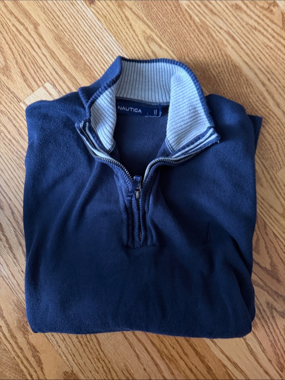 Nautica Men’s Navy Quarter-Zip Sweater XL